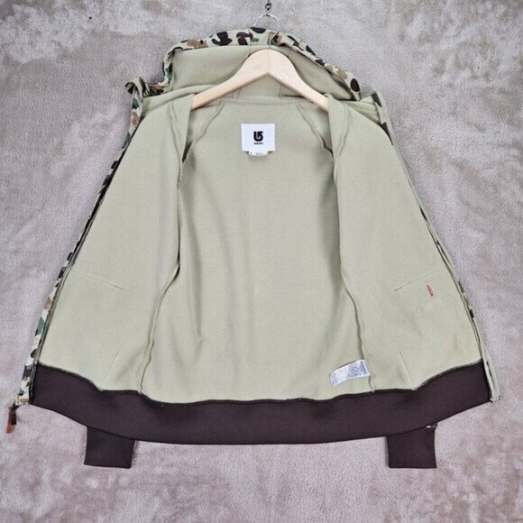 Burton Snowboards Hoodie Full Zip Sweatshirt Camouflage Long Sleeve Women's Sz S - Picture 8 of 10